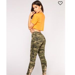 Fashionnova camo skinny jeans